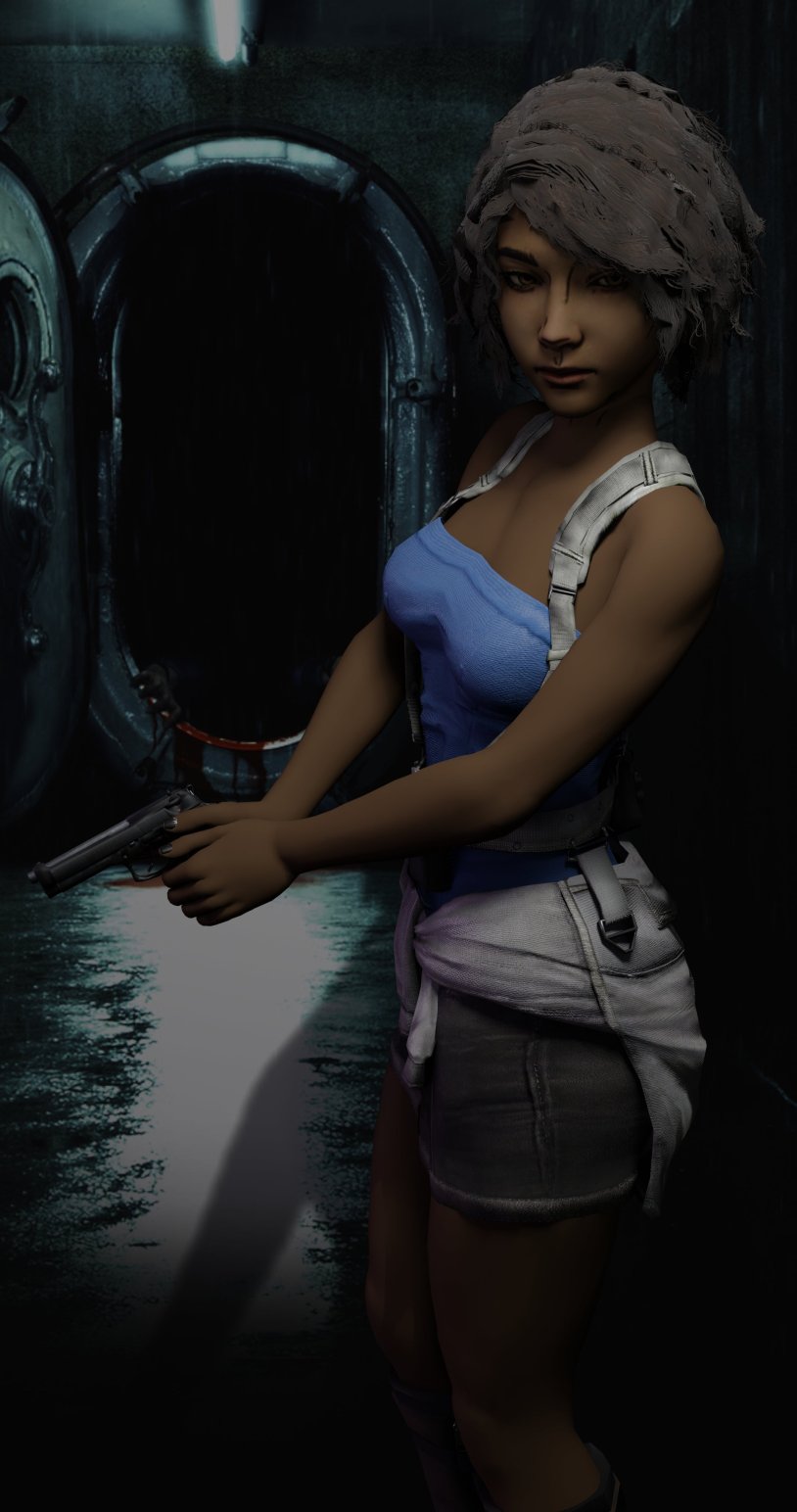 Zoe from Left 4 Dead with Jill Valentine