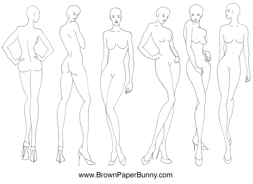 Women's figure for clothing sketches