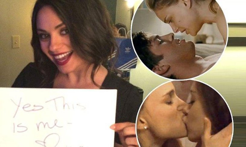 Mila Kunis and Natalie Portman Kiss