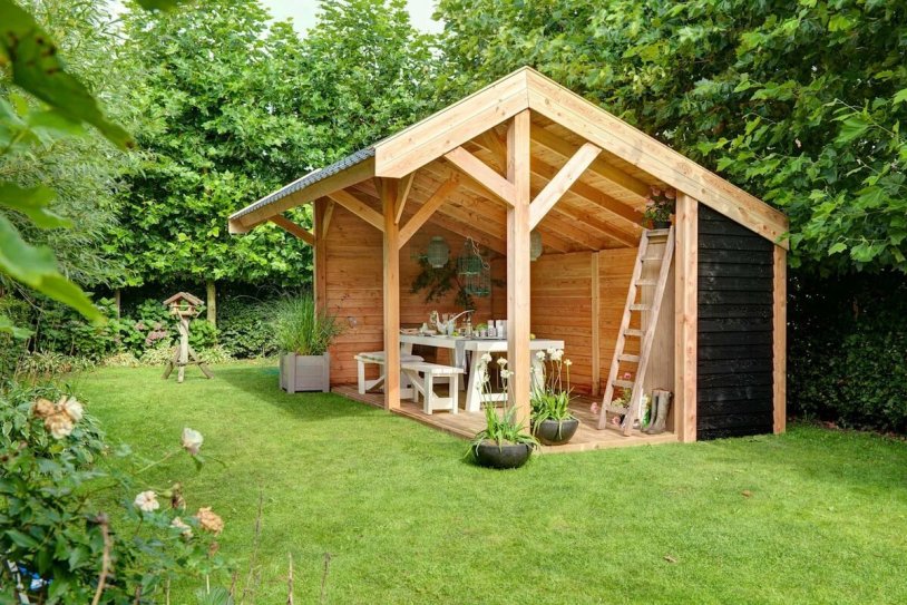 Gazebo made of wood gable "Green Wood"