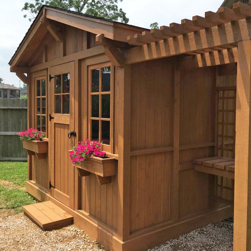 Christmas Wooden Shed Patio