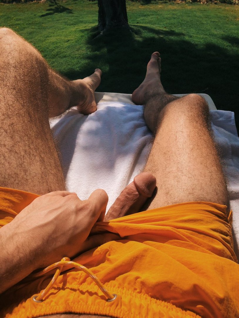 Girls observe an erection