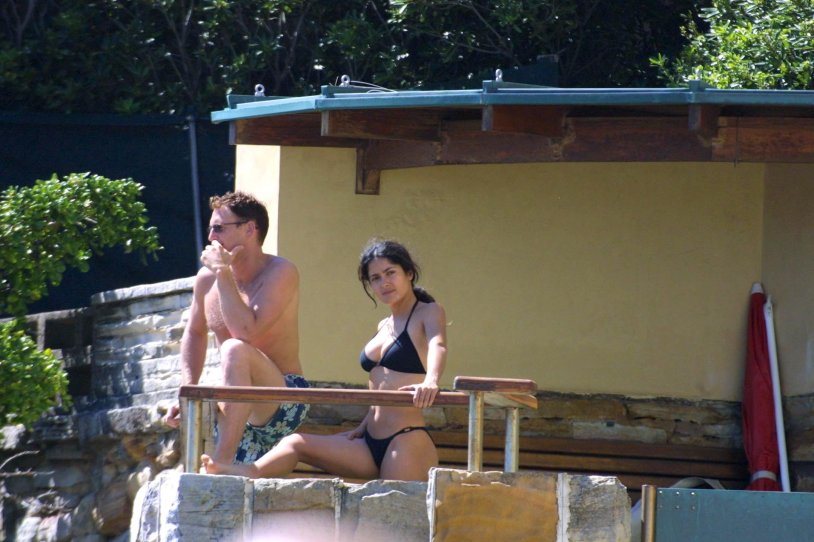 Salma Hayek lit up nipples