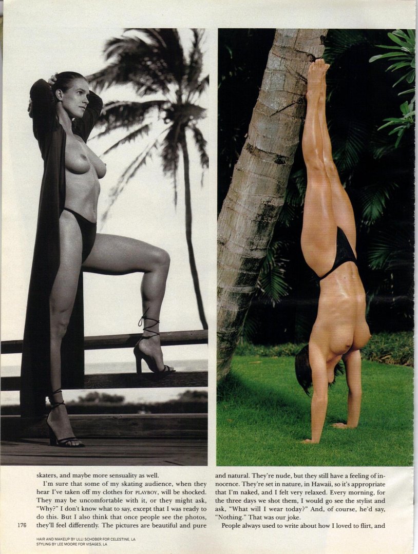 Katarina Witt exposed her chest