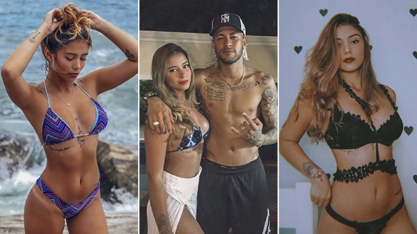 Neymar and his girlfriend