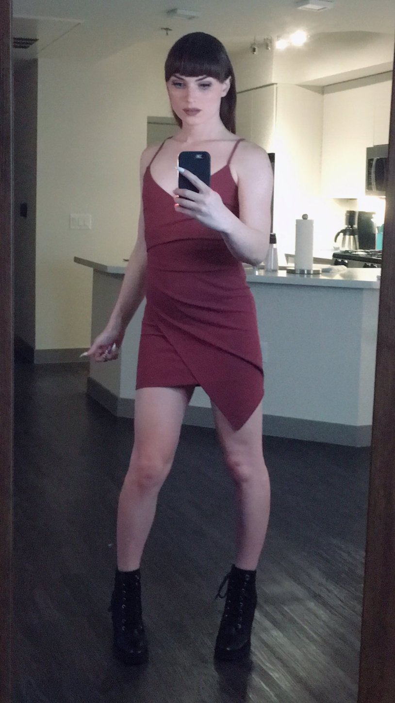 Natalie Mars in a dress