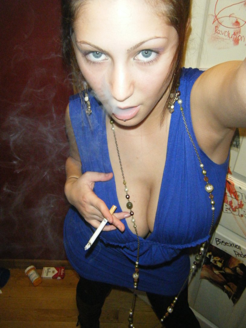 Cigarette smoking girl