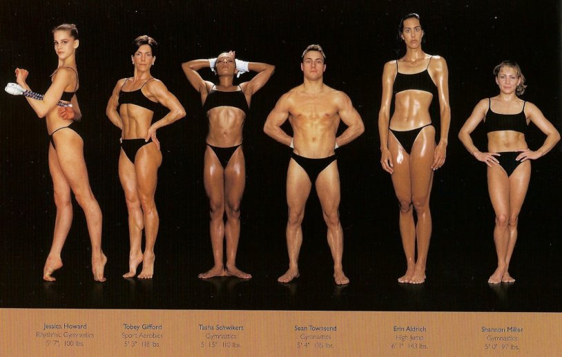 Athletic physique in women