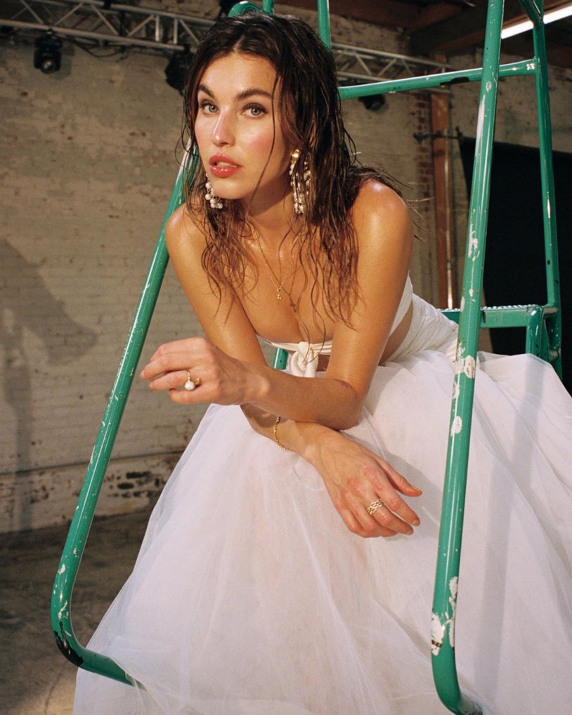 Rainey Qualley in a swimsuit