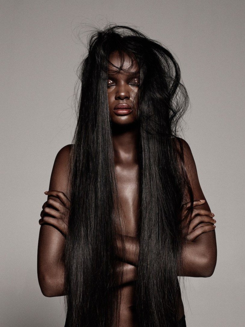 Duckie Thot in a swimsuit