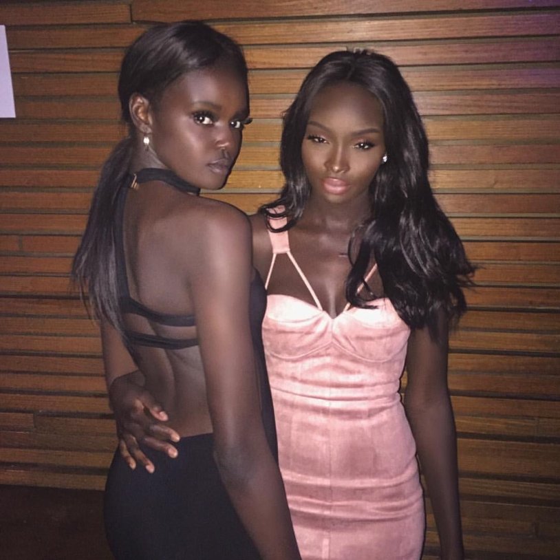 Nyakim Sudanese model with her husband