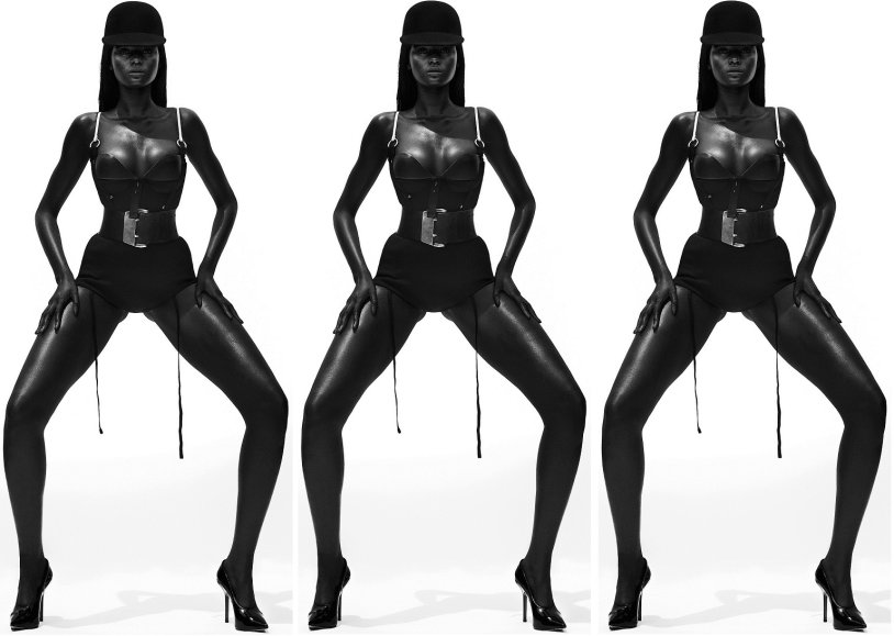 African American with bangs