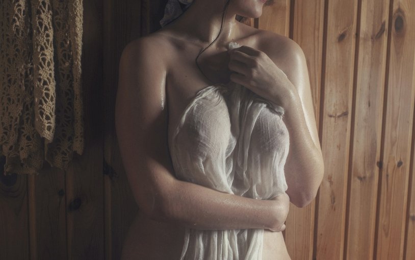 David Dubnitsky in the bathhouse