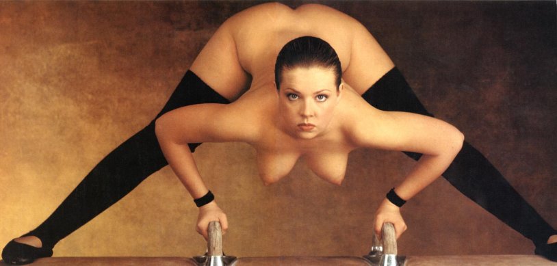 Naked flexible gymnasts