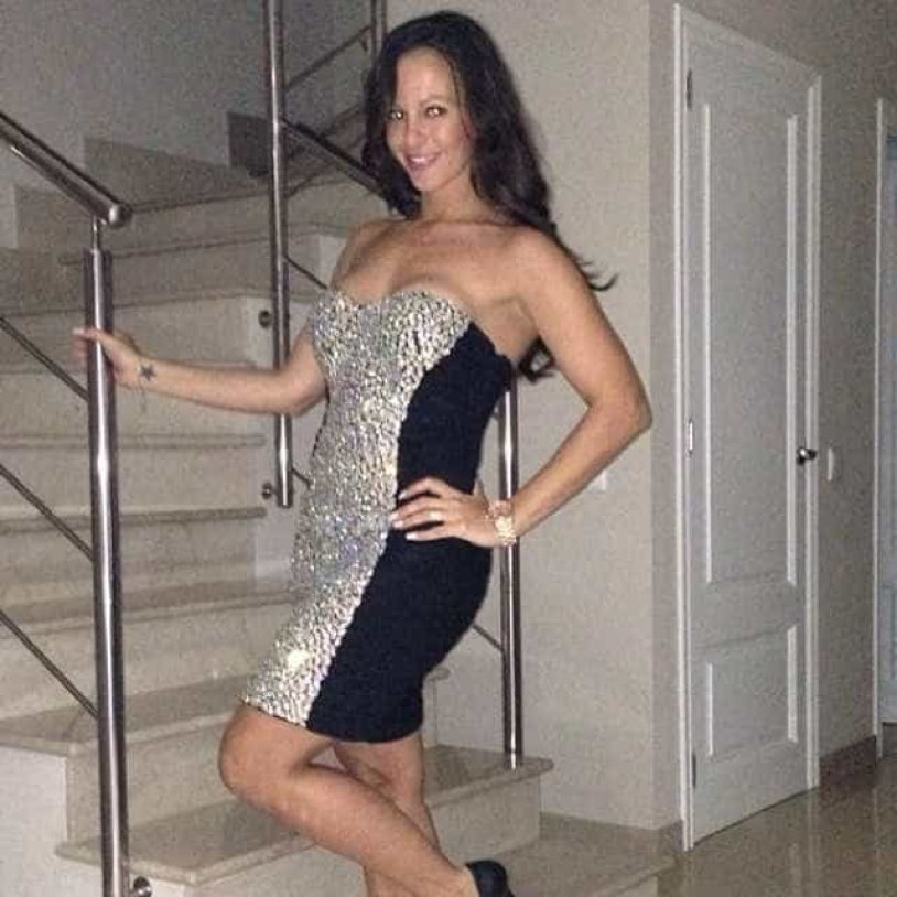 Dress with rhinestones