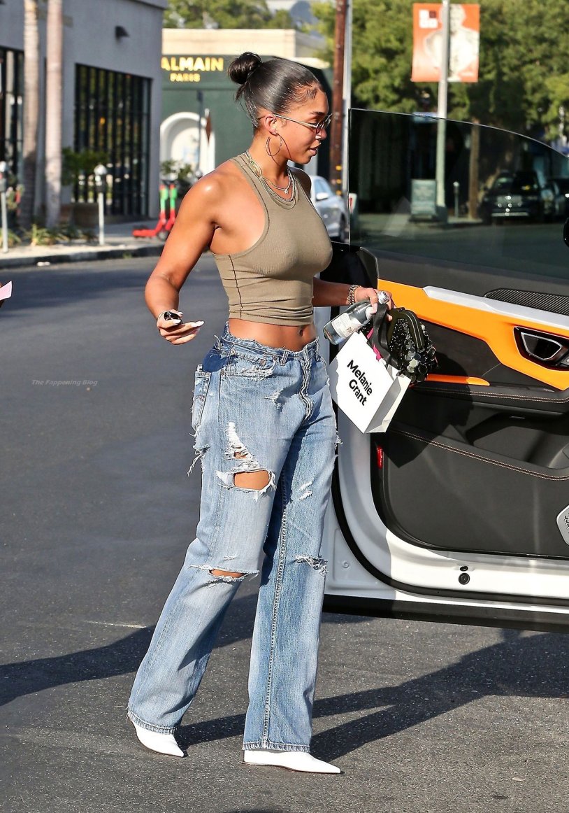 Lori Harvey in a swimsuit