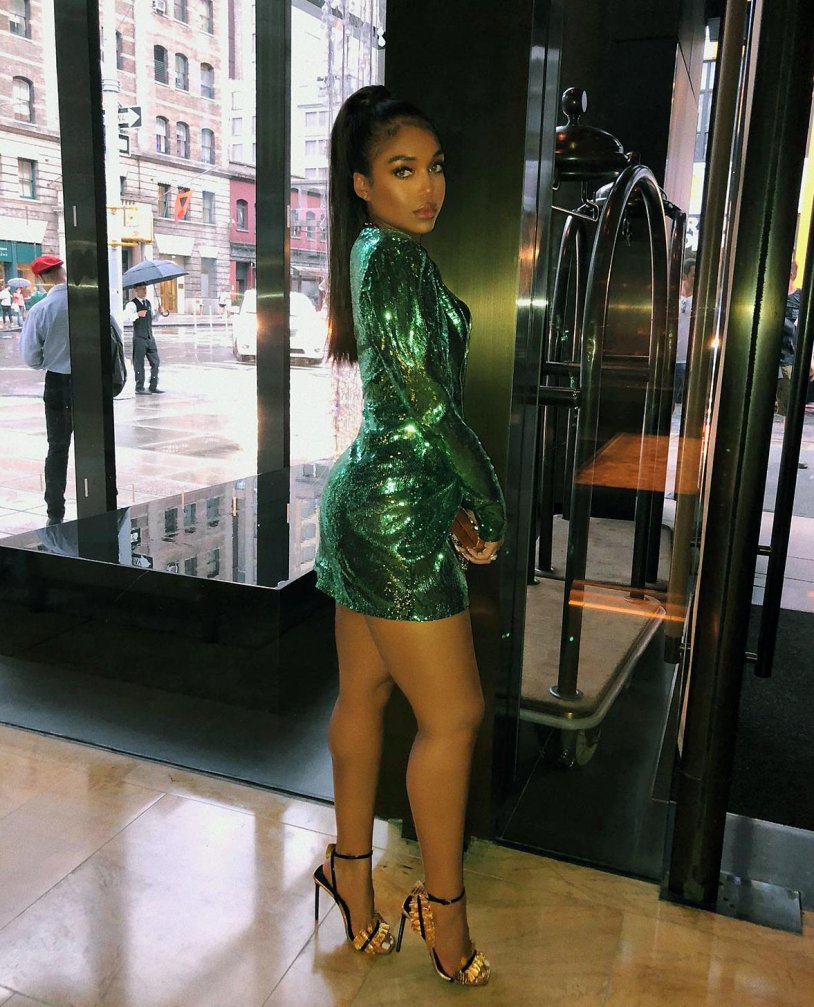 Lori Harvey in a swimsuit