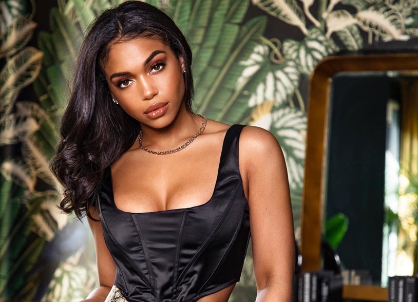 Lori Harvey in a swimsuit