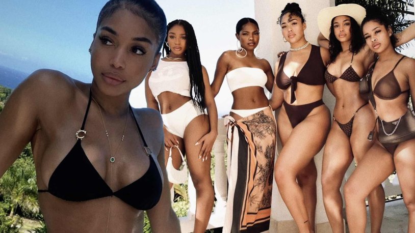 Lori Harvey in a swimsuit