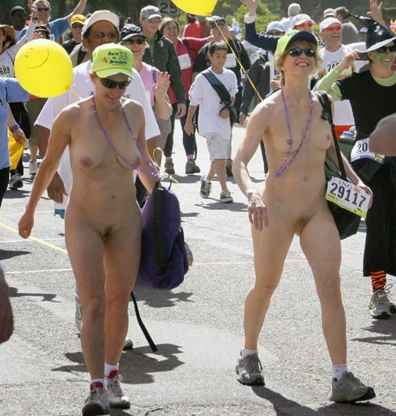 Naked students at the festival