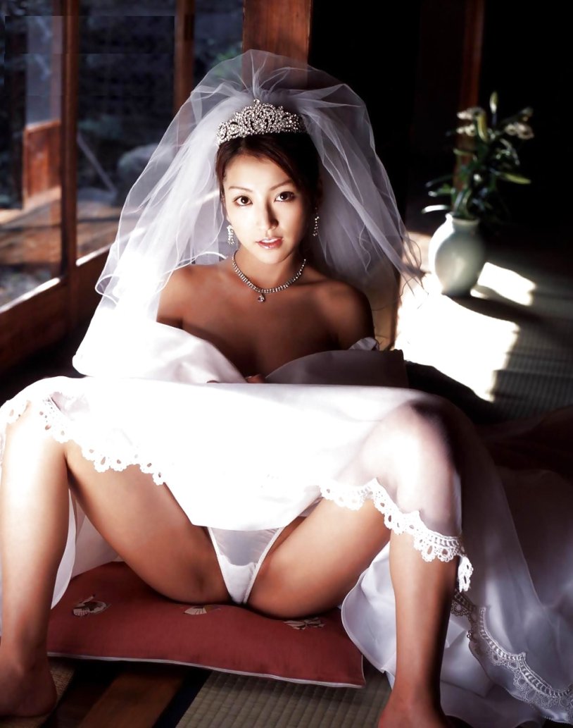 Bride in erotic panties