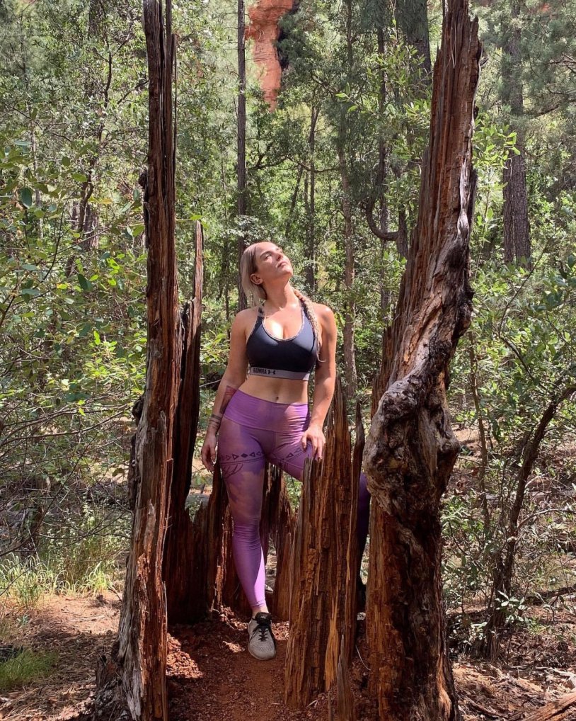 Joanna Leveeski in a swimsuit