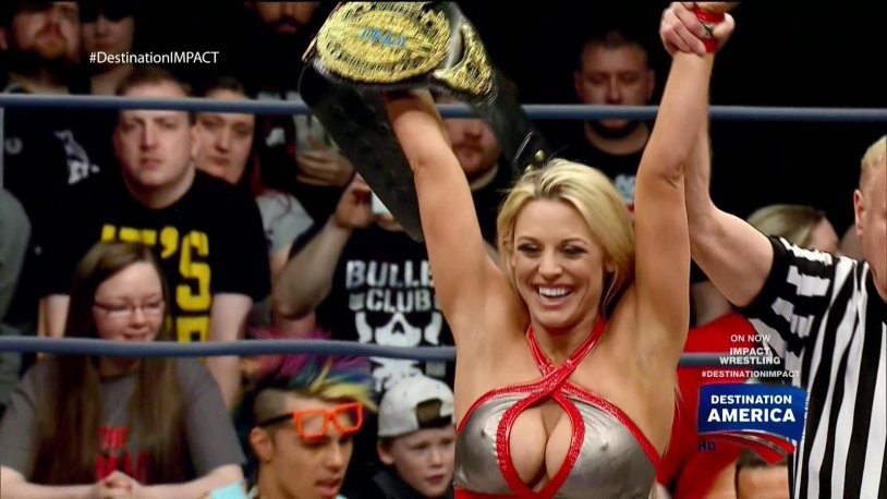 Naked Brandy Aniston in red