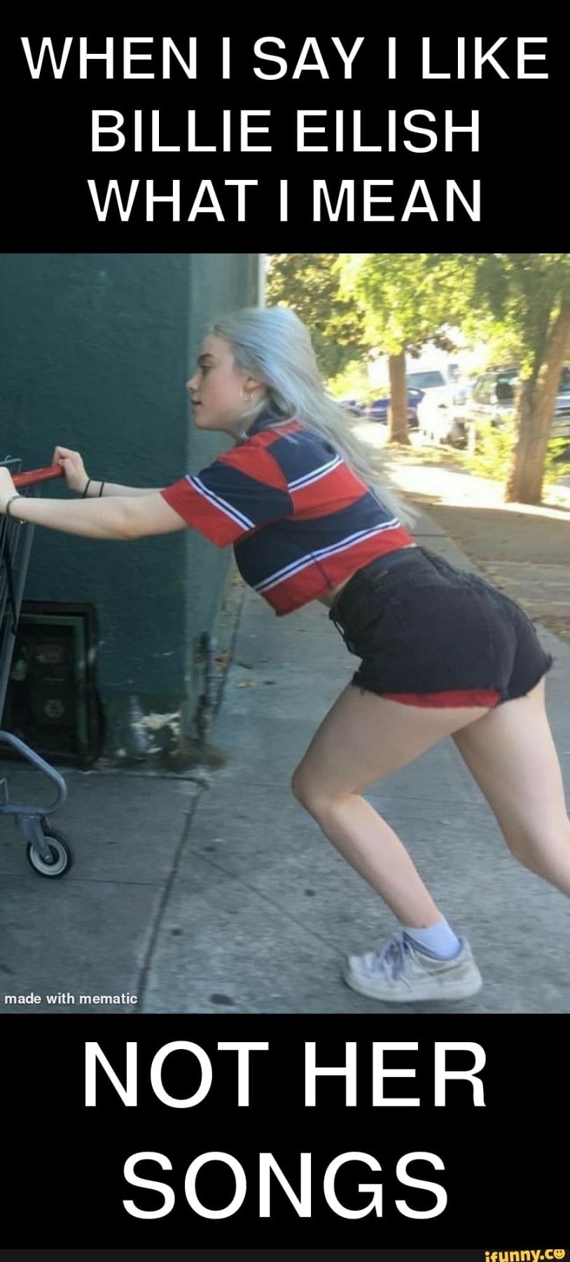 Billy Eilish in the pool