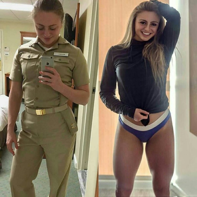 Beautiful girls in shape and without her