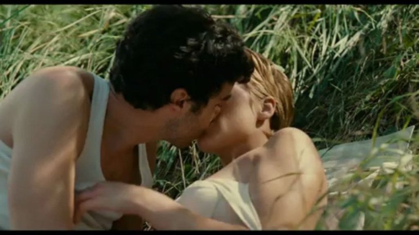 Military girl with an ajar chest