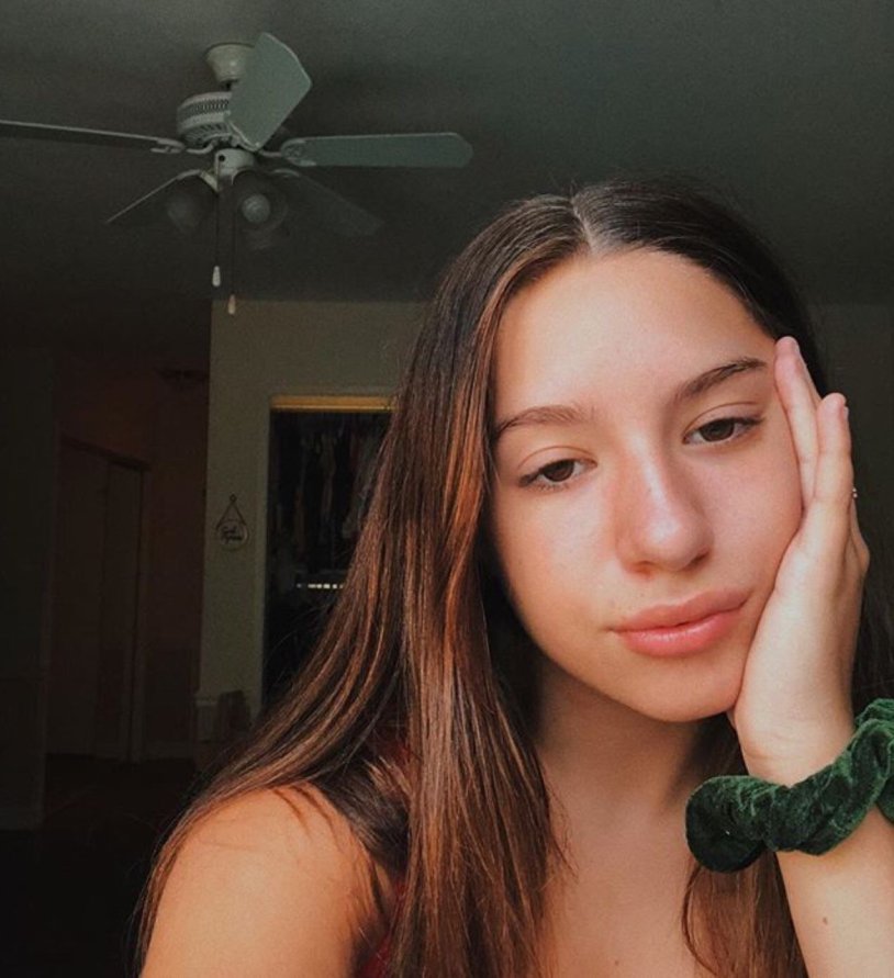 Mackenzie Siegler in a cafe