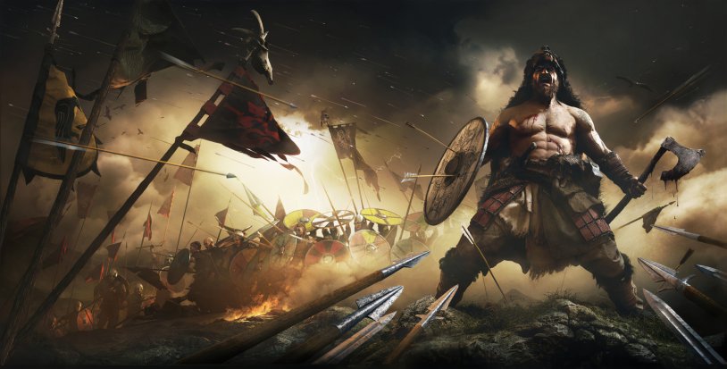 Berserk Scandinavian warrior