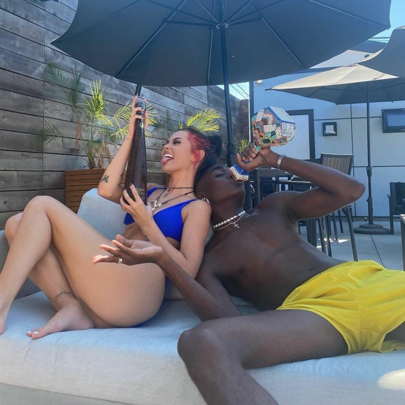 Maggie Linderman in a swimsuit