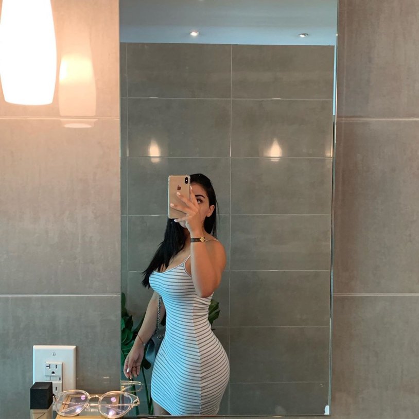 Girl near the mirror