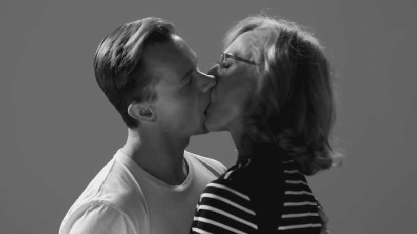 French kiss with dad