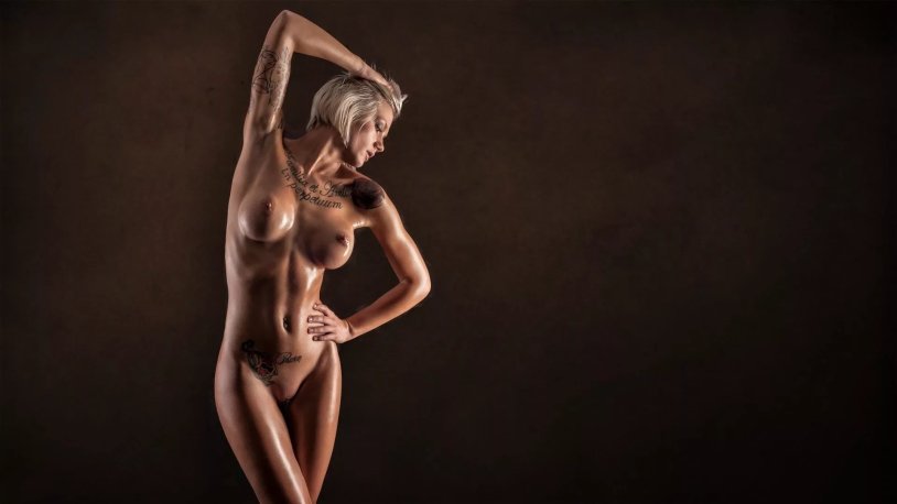 Beautiful naked women in motion