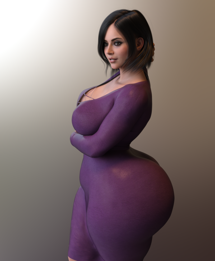 3D mother with big breasts
