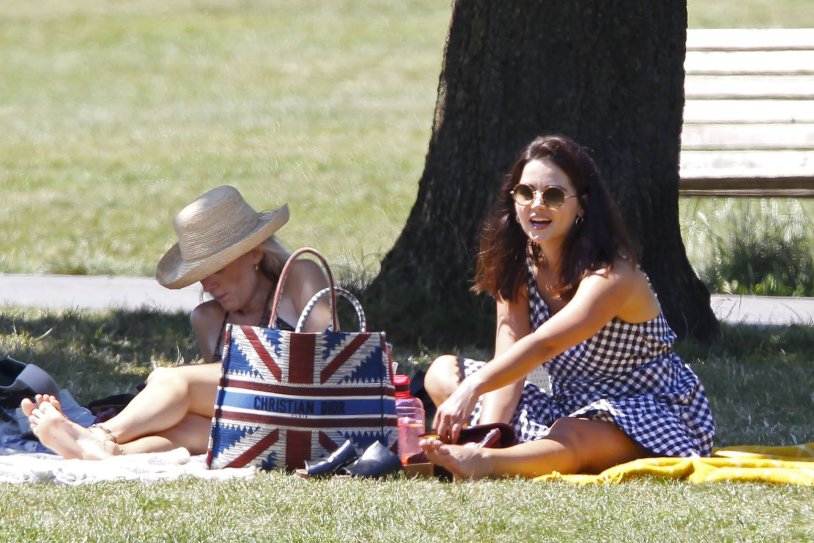 Jenna Coleman on the beach