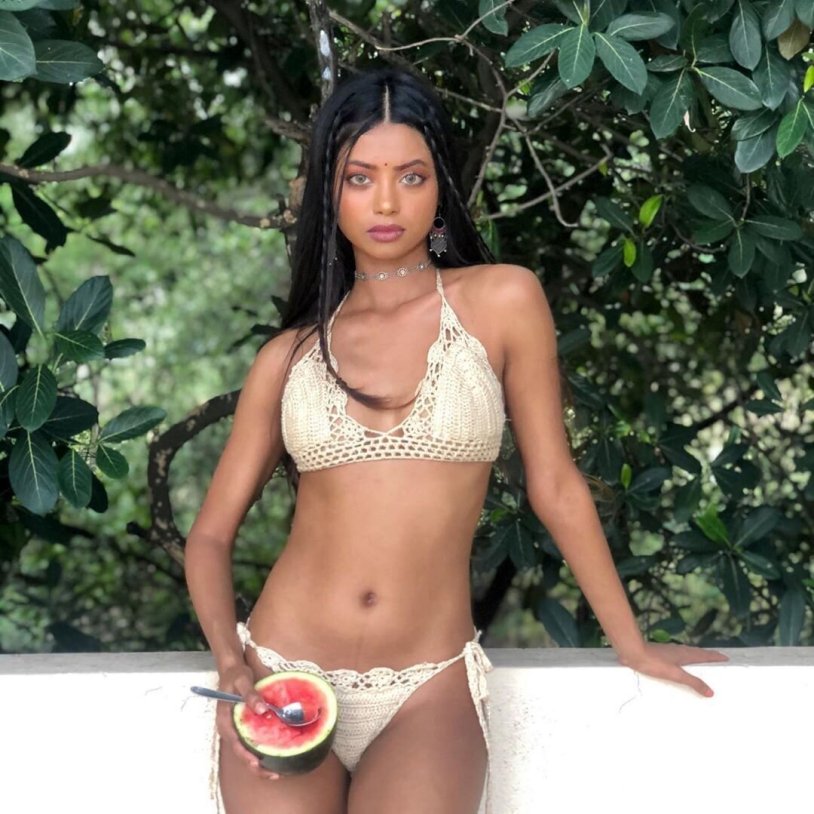 Model Romi Streid in a swimsuit