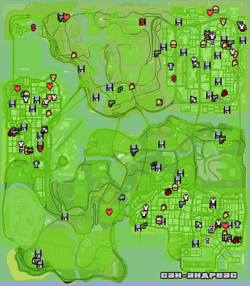 GTA San Andreas map