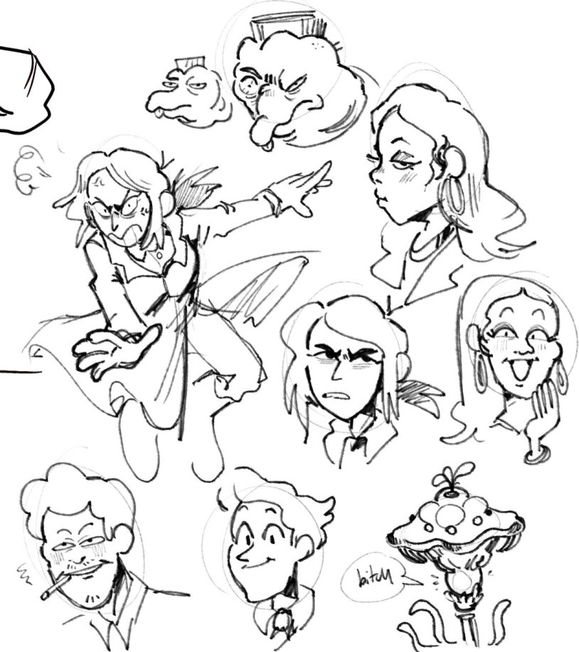 Drawings with characters