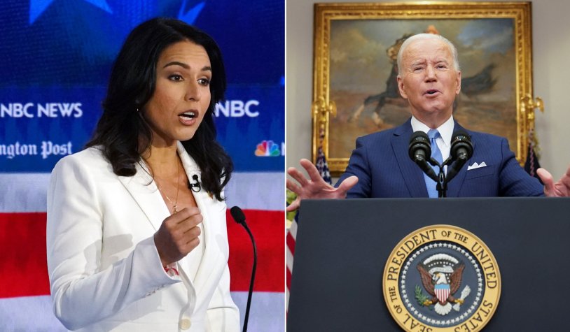 Tulsey Gabbard and Tucker Carlson