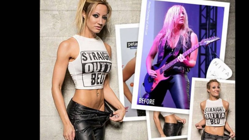Nita Strauss in underwear