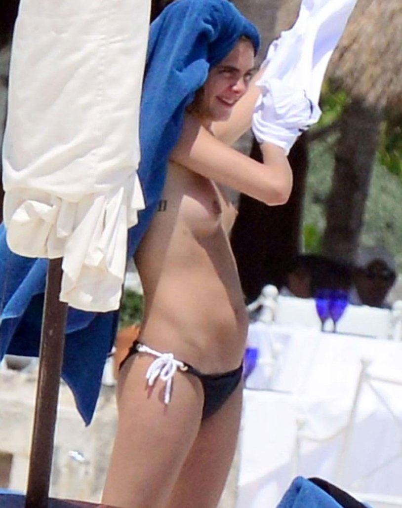 Cara Delevingne in a swimsuit