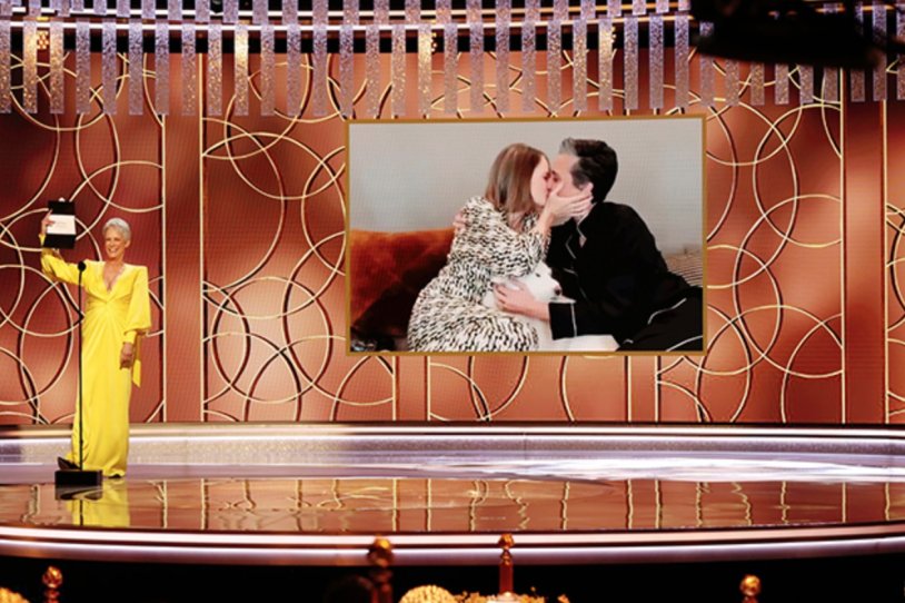 Jodie Foster in the pajamas Golden Globe