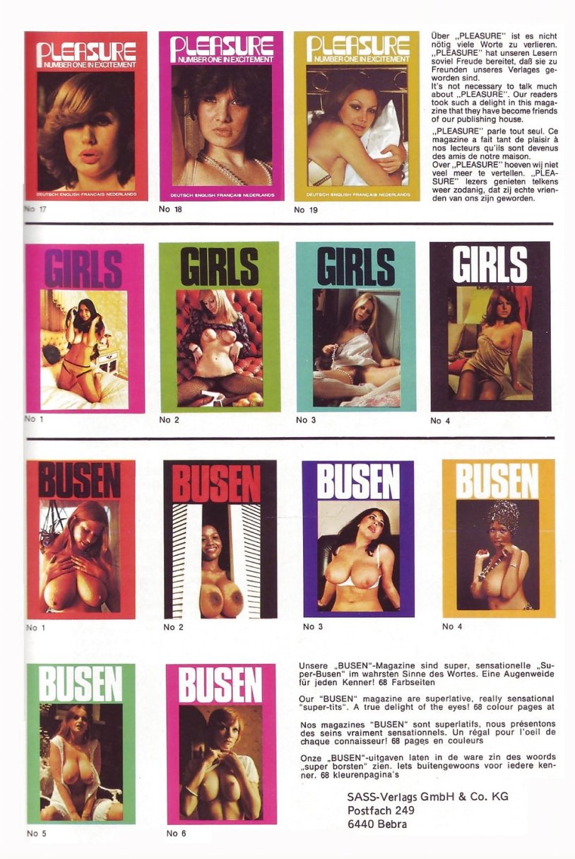 Busen pornographic magazine Sally Boothe