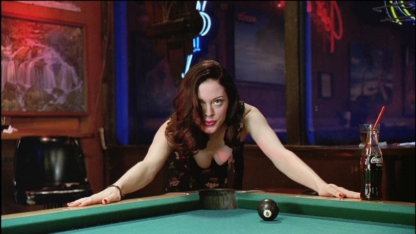 Silhouette behind matte glass