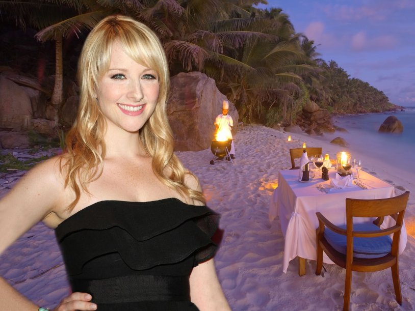 Melissa Rauch +18 in a dress mini