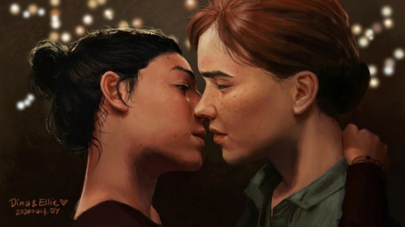 Ellie Williams and Dean The Last of US 2 Art