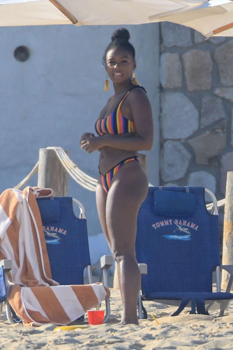 Janelle Monae in a swimsuit